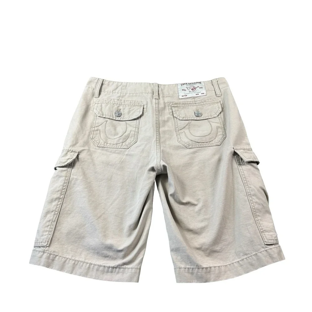True Religion Tan Men's Cargo Short Size 30 Excellent